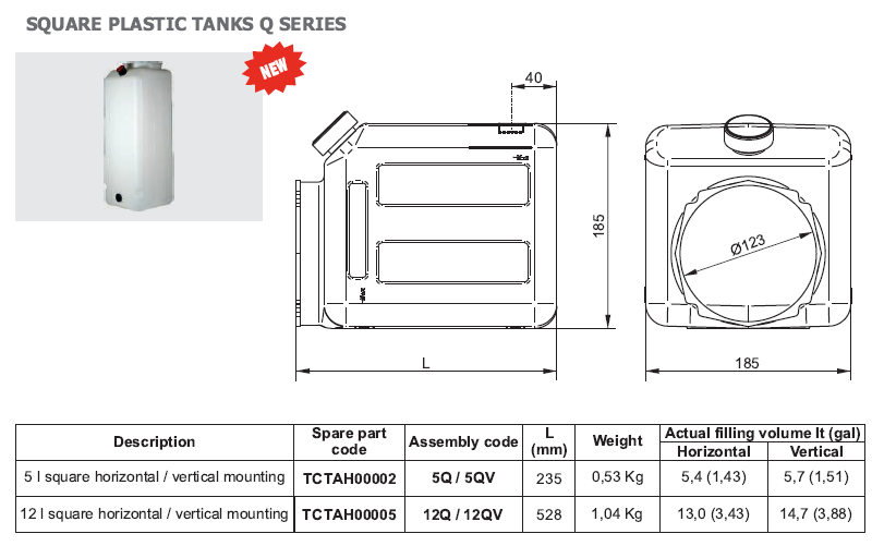 Hydronit Q Series Square Plastic Tanks